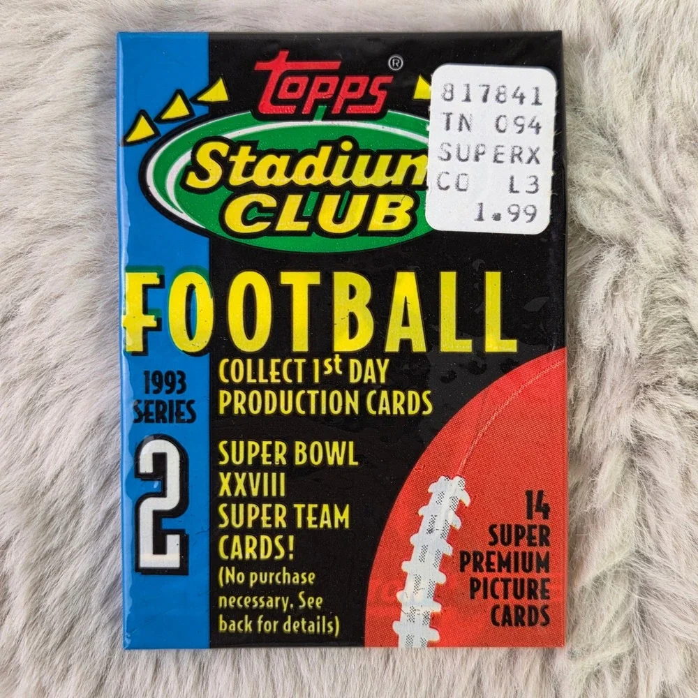 8 Pack Lot 1993 Topps Stadium Club Football Series 2 Sealed Wax Packs 14 Cards